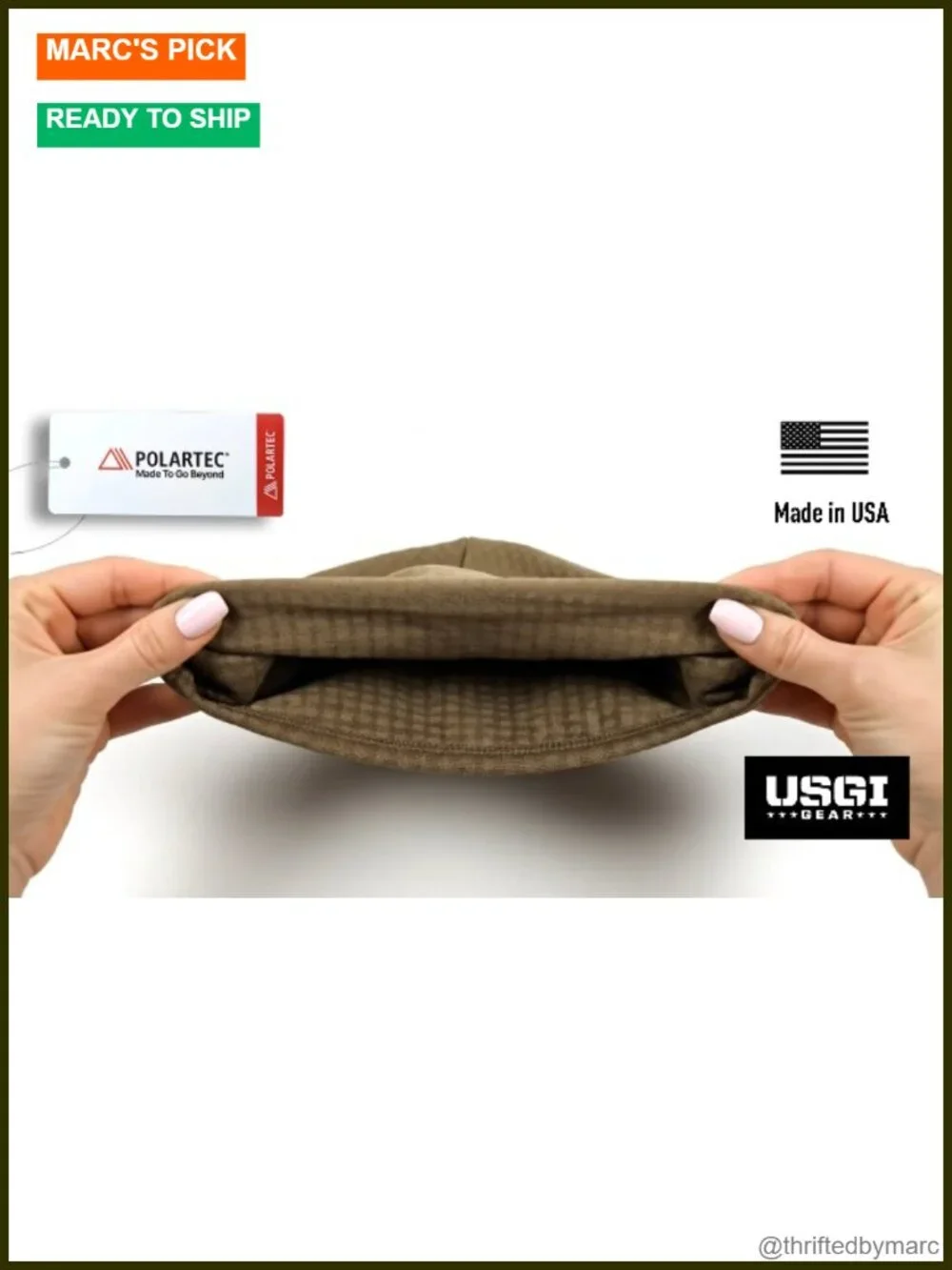 Polartec Grid Fleece Watch Cap Beanie – Lightweight Breathable Cold Weather Hat